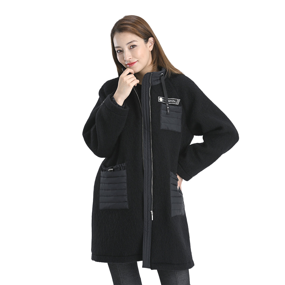 【Lサイズ】モヘヤ混 カットシャギーロングコート VALENZA 5558703