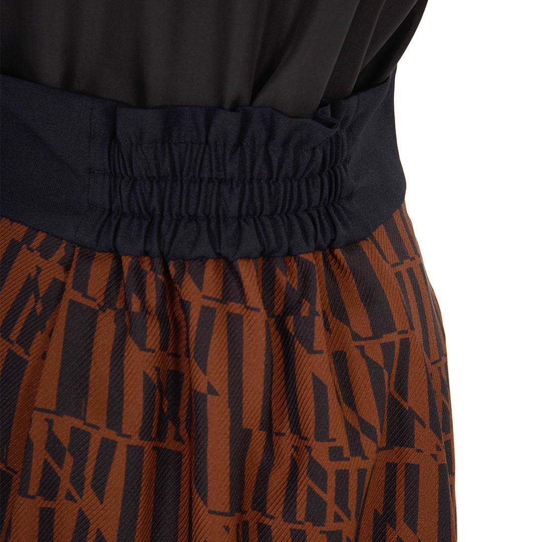 斜紋幾何印花半身裙 B DONNA