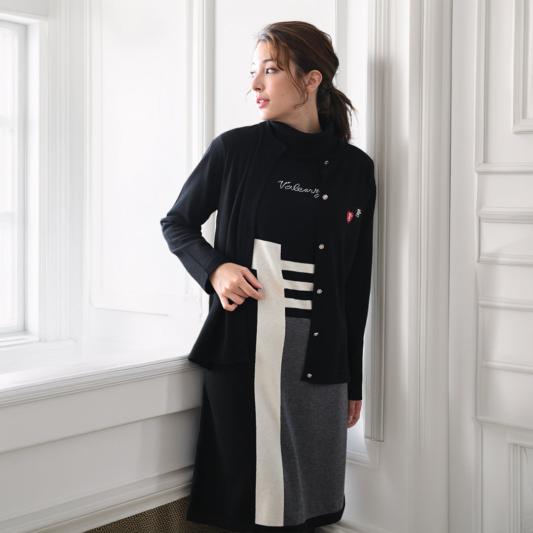 【ゆったり♪ 1サイズ下でもOK♡】シンプル ニットカーディガン VALENZA 5153520