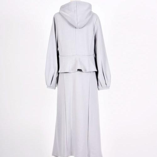 マジカル裏毛 脇切り替えロングワンピース B DONNA 6549004