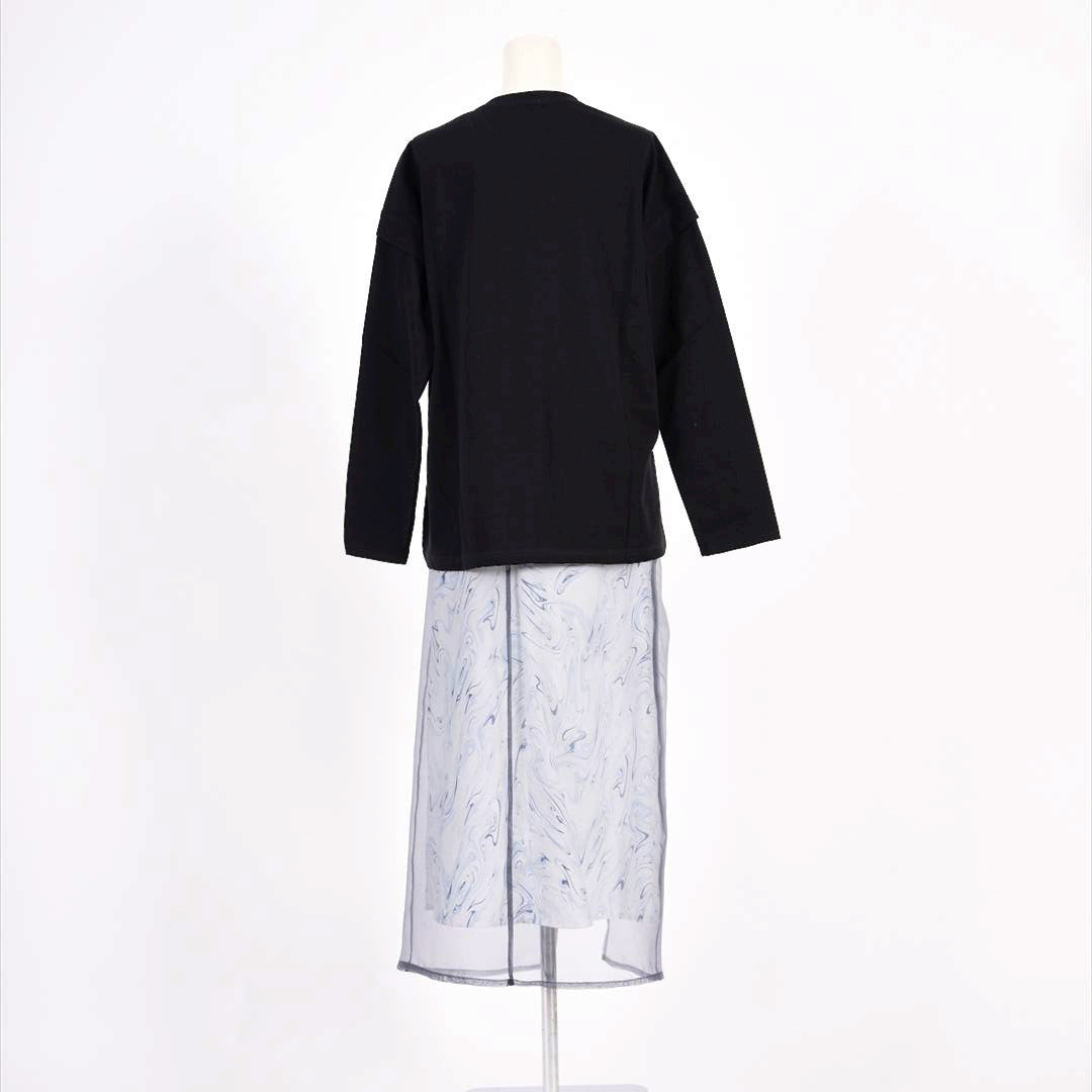 バスク天竺 レイヤード風カットソー B DONNA 6042133