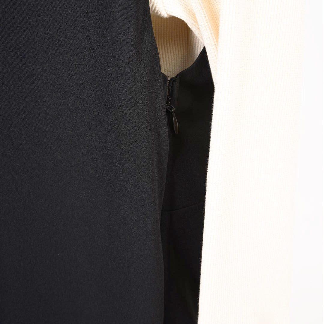 レースアップ風 Iラインワンピース 6049119 B DONNA