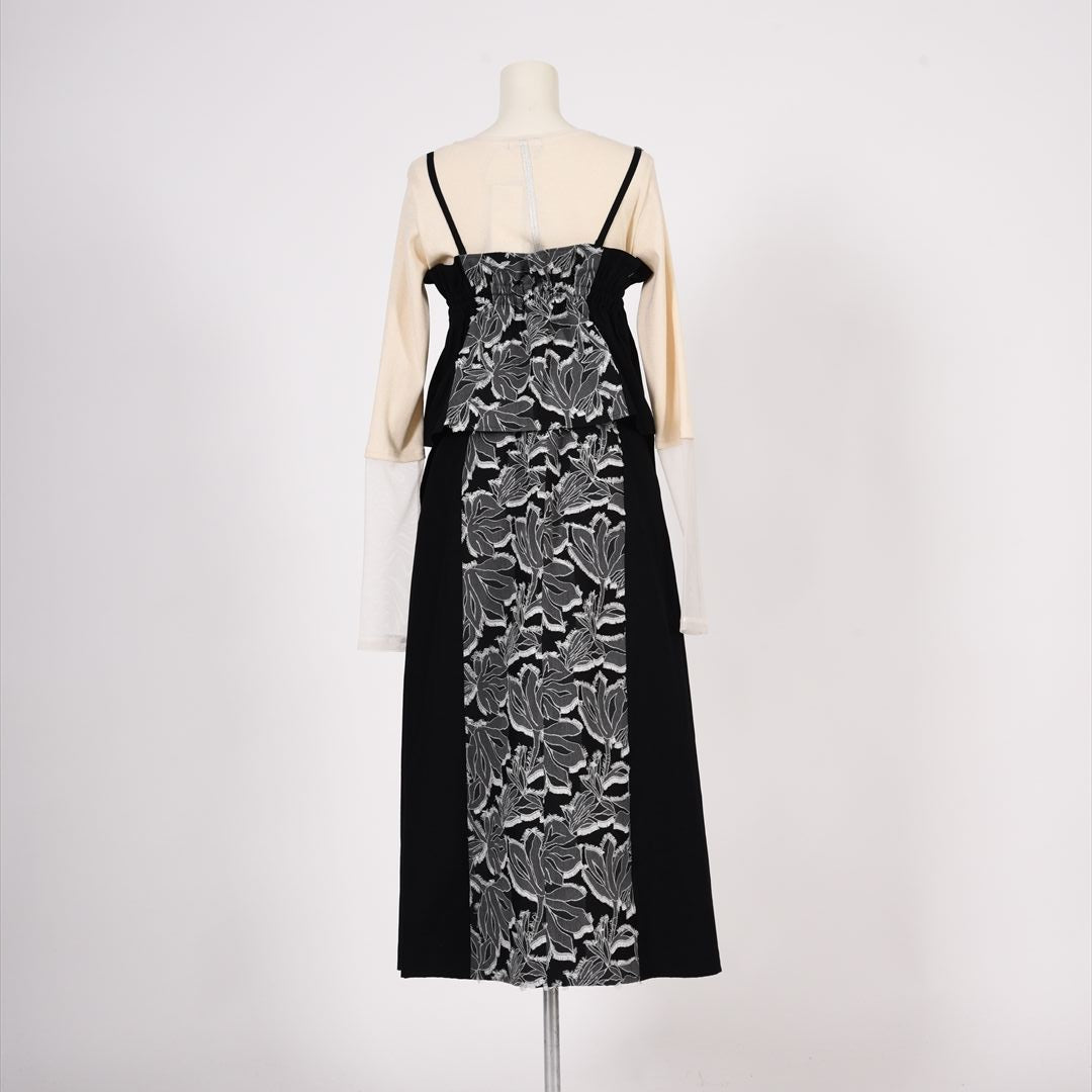 先染めカットジャガード ビスチェ B DONNA 6041113