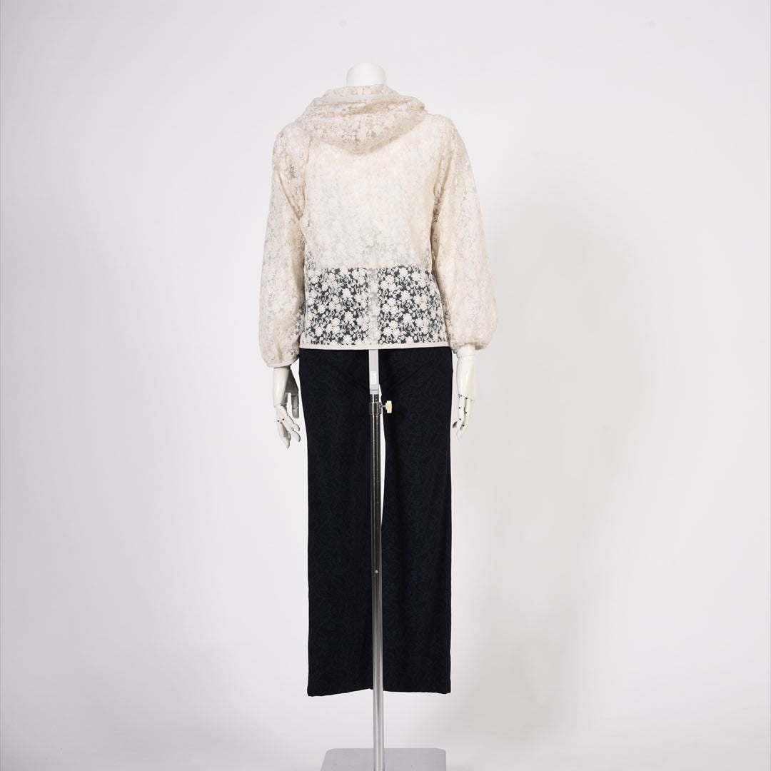 チュール×刺しゅう フルジップパーカー MIMO MODA 2557373