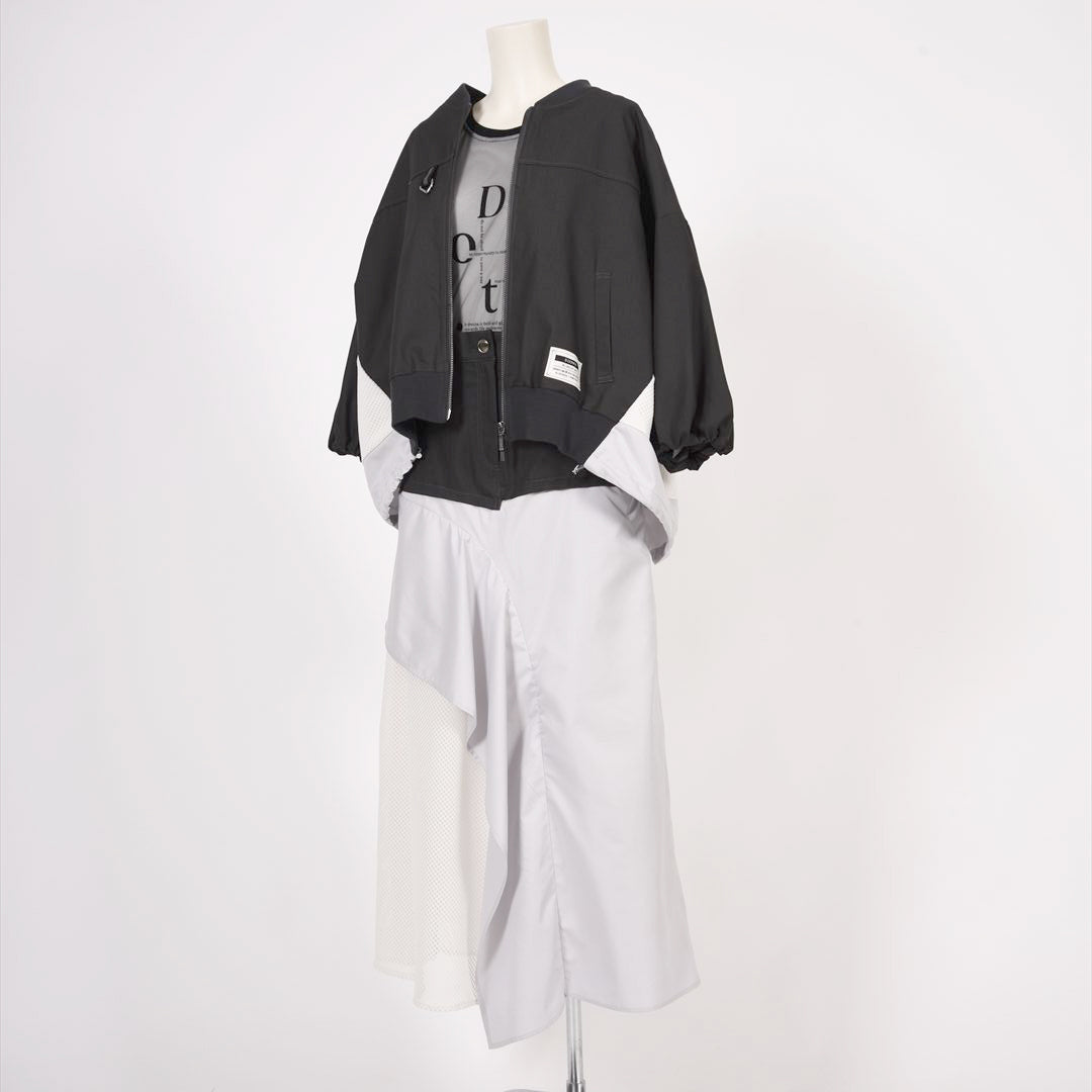 異素材使い フレアスカート B DONNA 6055100