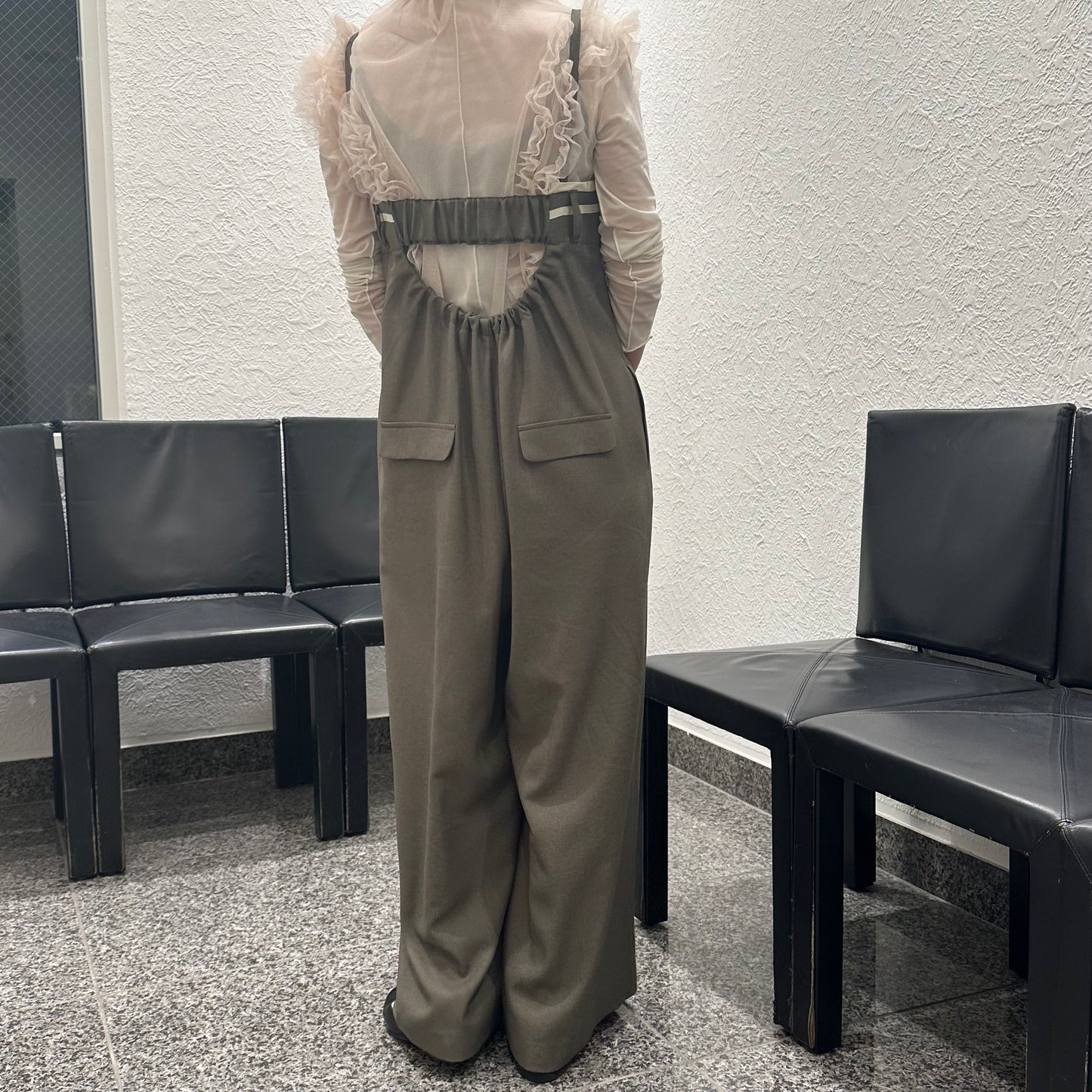 ポリエステルナチュラルst サロペット B DONNA 6046106