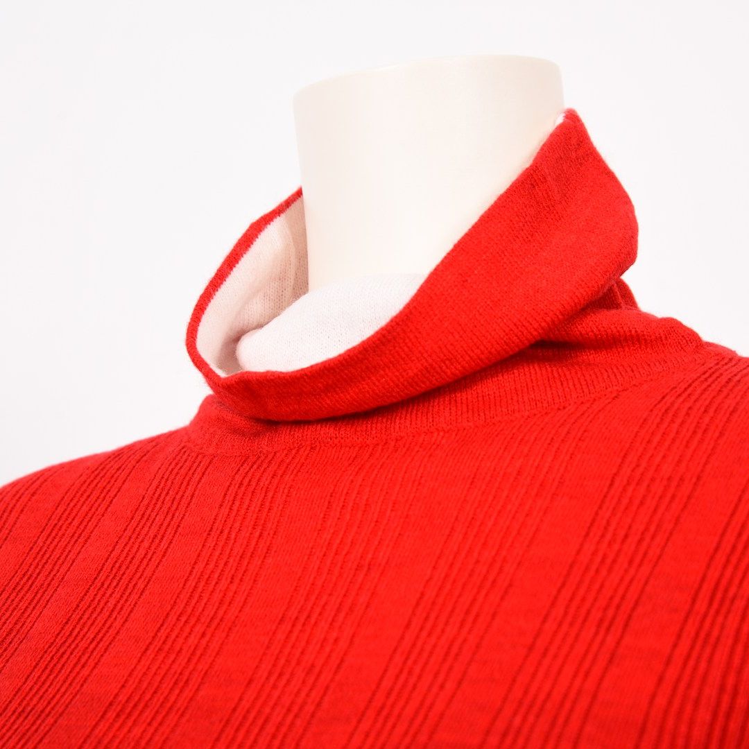 【MARK DOWN】ランダムリブ 配色タートルニット B DONNA 6053302