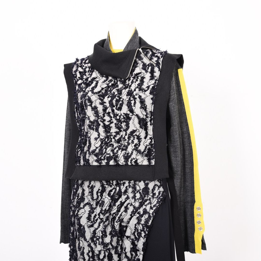 【MARK DOWN】サイド紐 カットジャガードベスト B DONNA 6051103