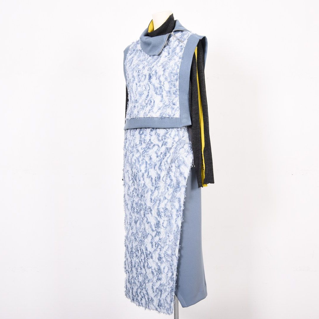 【MARK DOWN】カットジャガード ラップ風スカート B DONNA 6055106