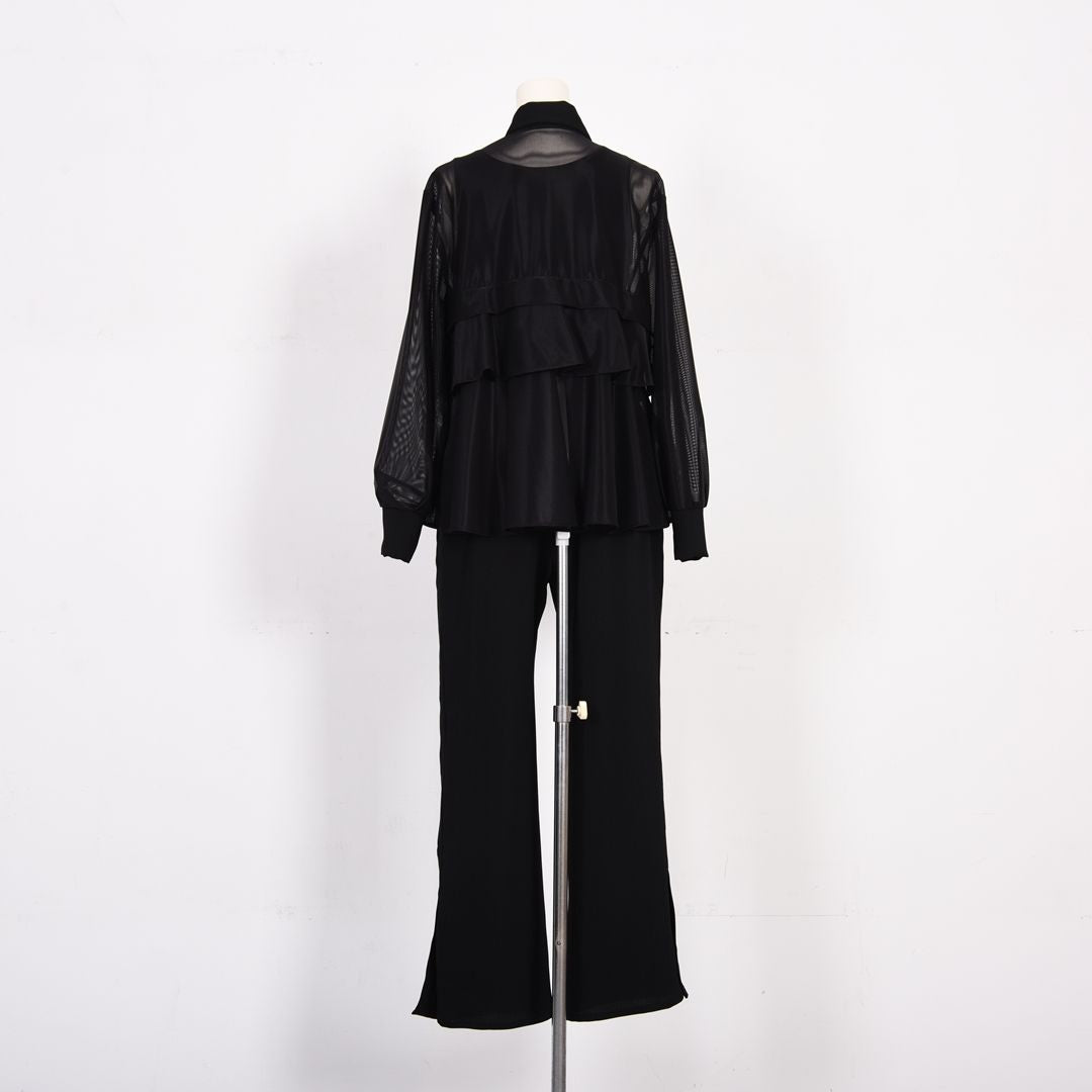 ペプラムフリル シャツブラウス B DONNA 6061801