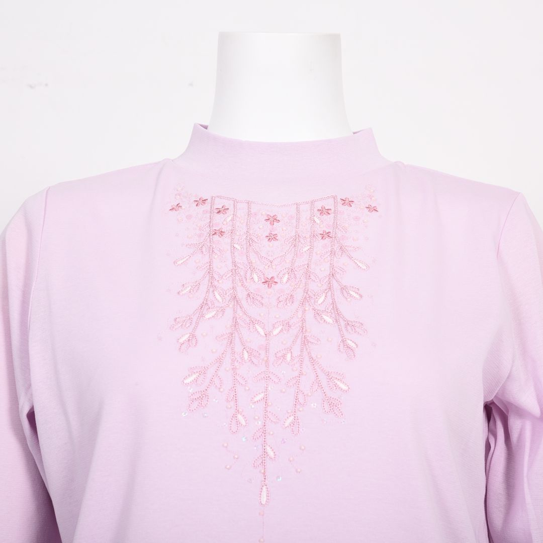 華やぎモチーフ ハイネックカットソー MIMO MODA 2562915