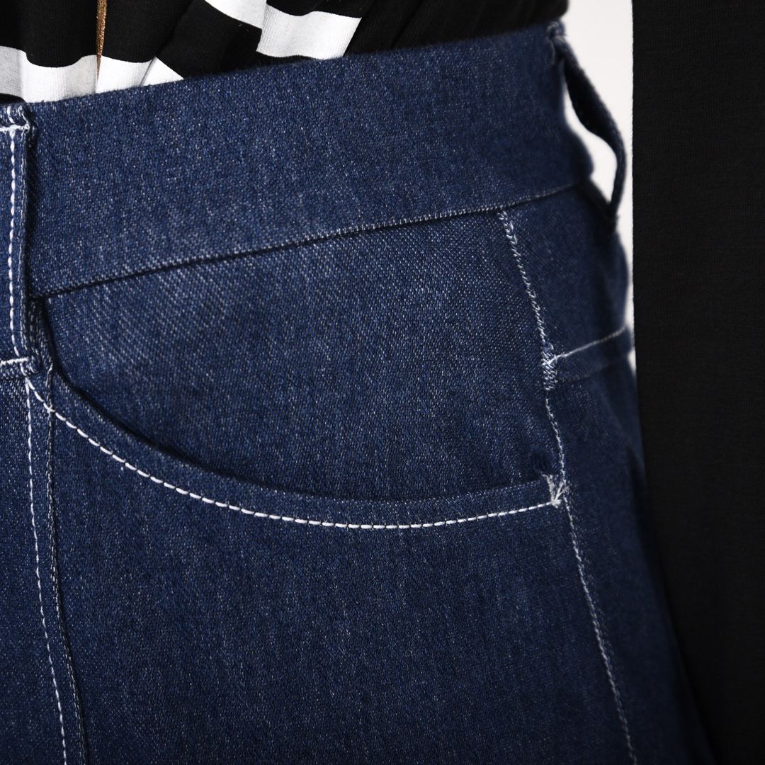 【楽々♪ストレッチ】ニットデニム ストレートパンツ VALENZA 5156529