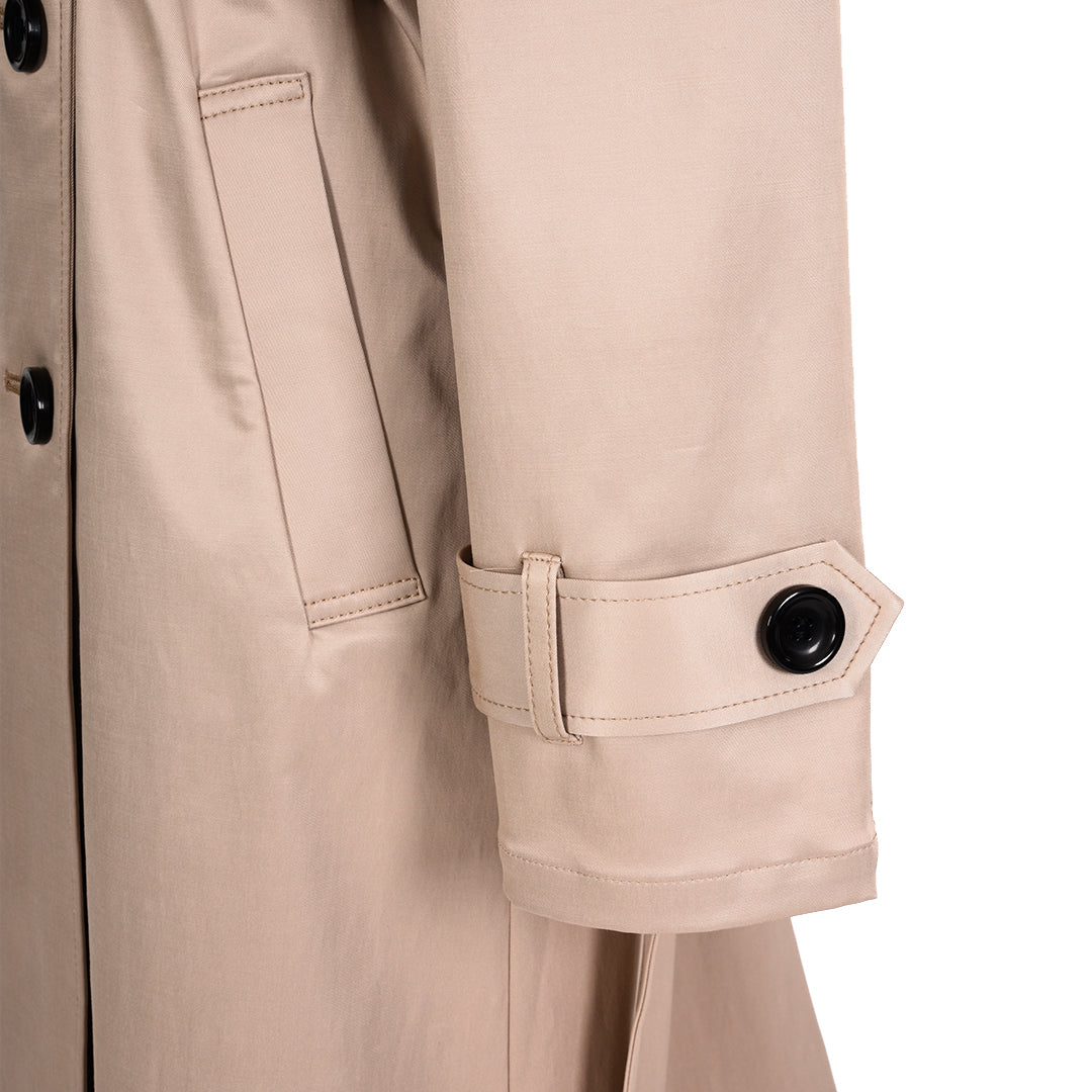 【OUTLET】ツイルストレッチ フード付 トレンチコート B DONNA 6548013