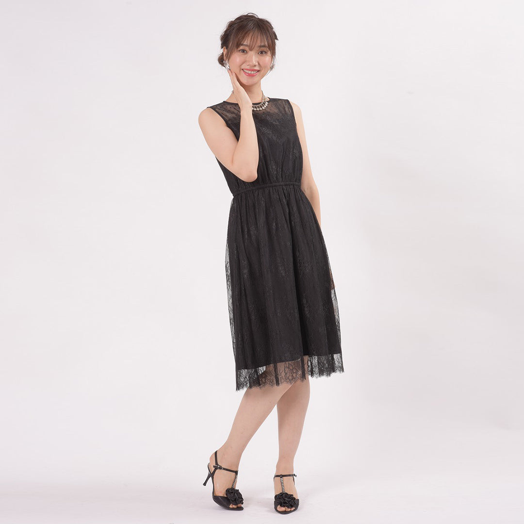 オーバースカート付き 2way総レースワンピース Dear Princess