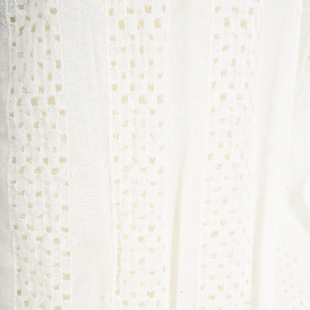 60 Lawn Lace Stripe Lace Blouson B DONNA