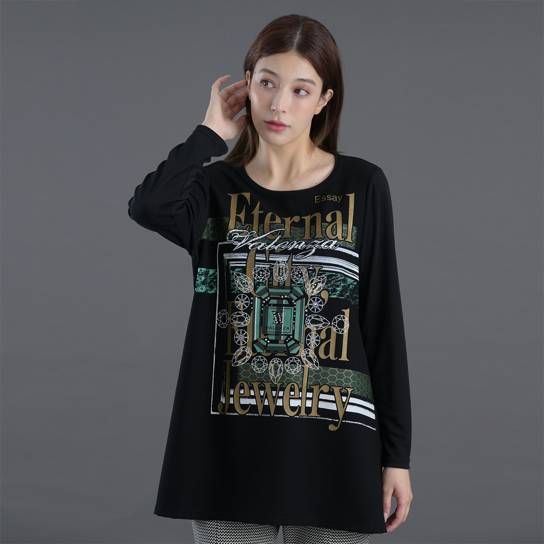 ※予約商品 ジュエリーモチーフ　カットソー　VALENZA　5162615