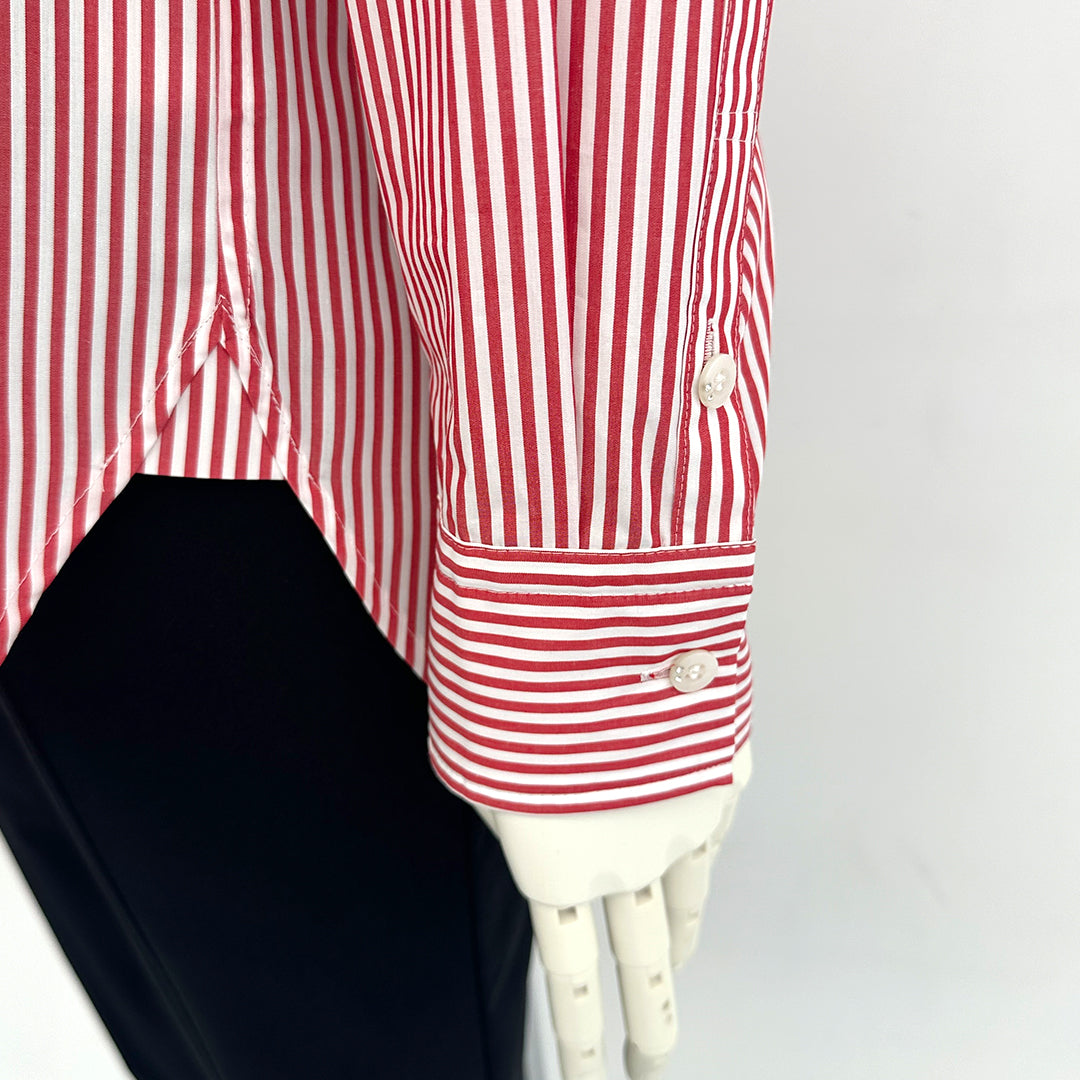 【Lサイズ】ストライプ　シャツブラウス　VALENZA　5551500