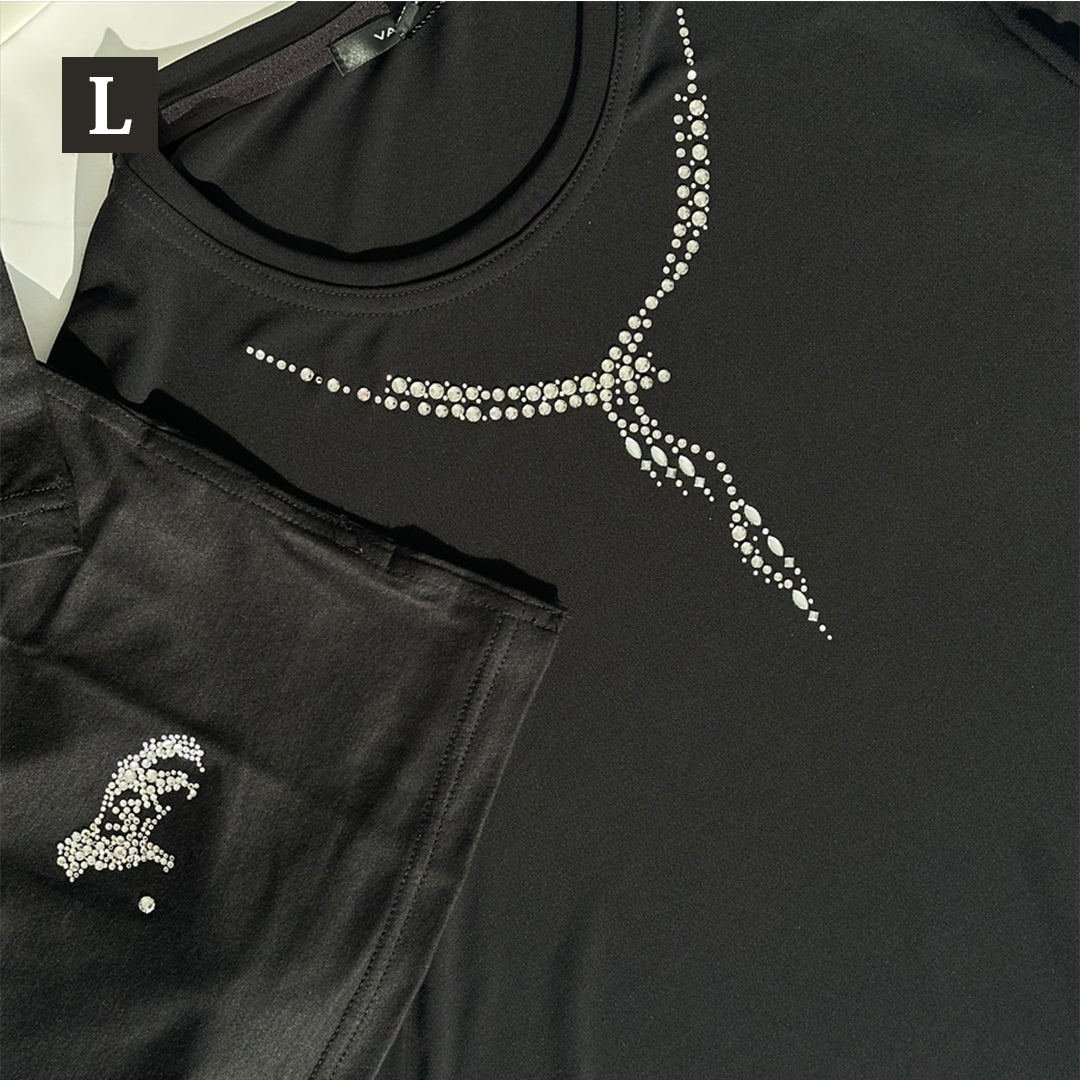 【Lサイズ】【涼感紀行】ネックレスモチーフAライン　カットソー　VALENZA　5552608