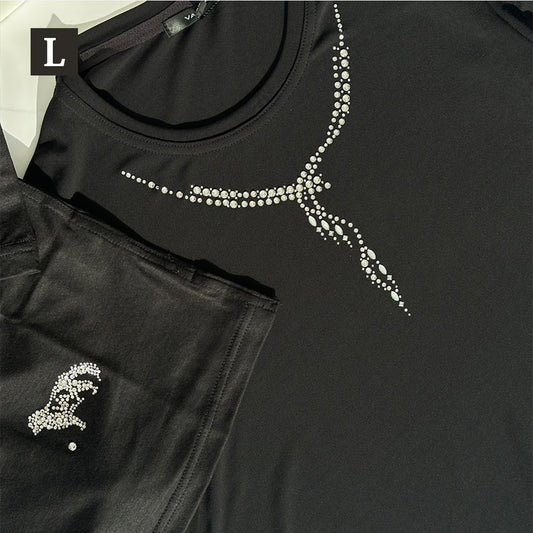 【Lサイズ】【涼感紀行】ネックレスモチーフAライン　カットソー　VALENZA　5552608