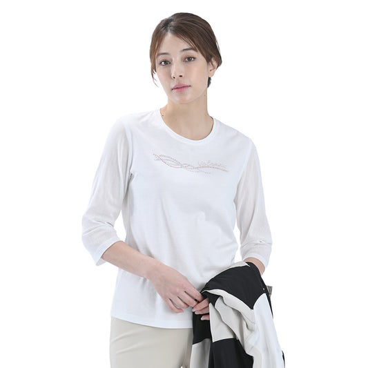 袖チュール　7分袖カットソー　VALENZA　5162406