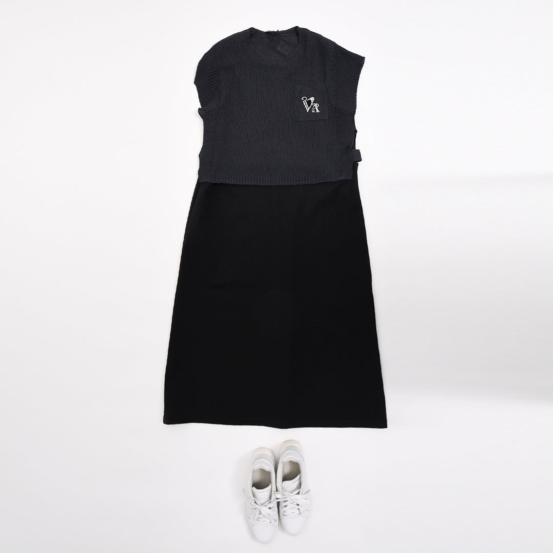 【3way】ニットベスト×ワンピース　セットアップ　VALENZA　5153612