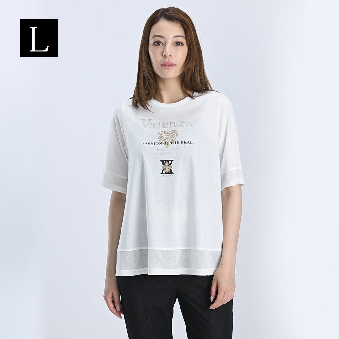 【Lサイズ】【大人気モチーフ】FORハートモチーフ　カットソー　VALENZA　5552527