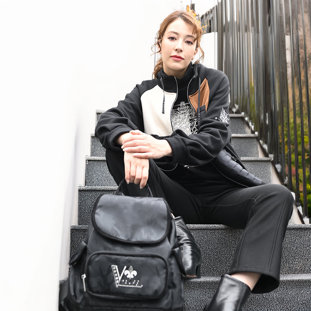 【Lサイズ】【異素材使い】BOMBER HEAT フルジップ ブルゾン　VALENZA　5552709