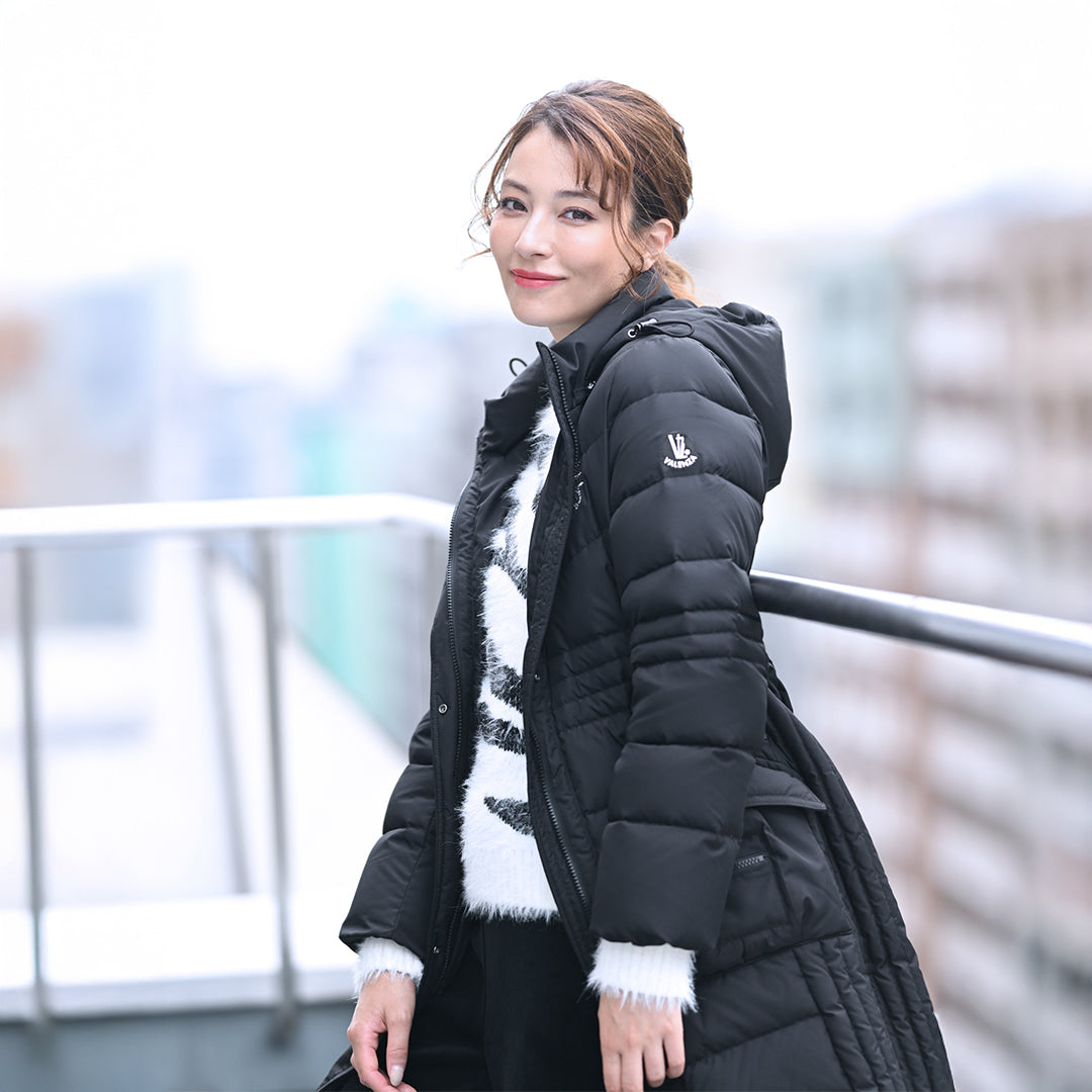 フード取り外し　2WAYロングダウンコート　VALENZA　5158705