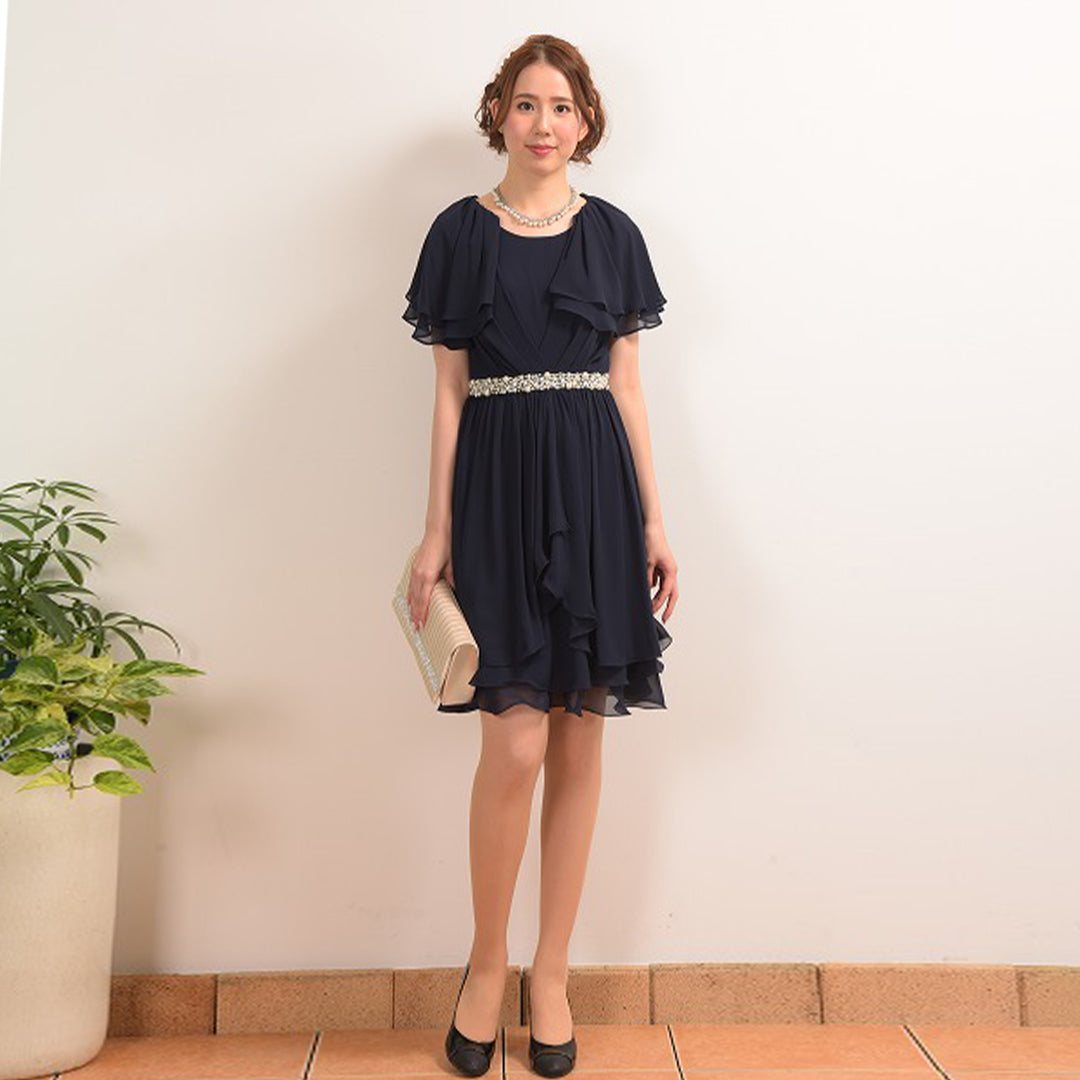 Pleated dress with flower belt Dear Princess 