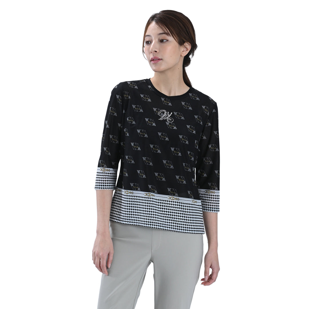 【Lサイズ】7分袖　ロゴプリントカットソー　VALENZA　5562315