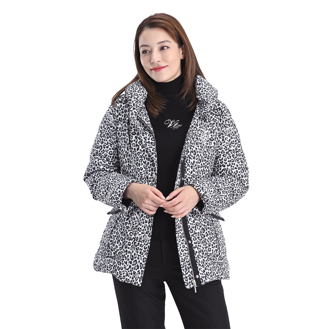 【Lサイズ】レオパード柄　ダウンジャケット　VALENZA　5557714