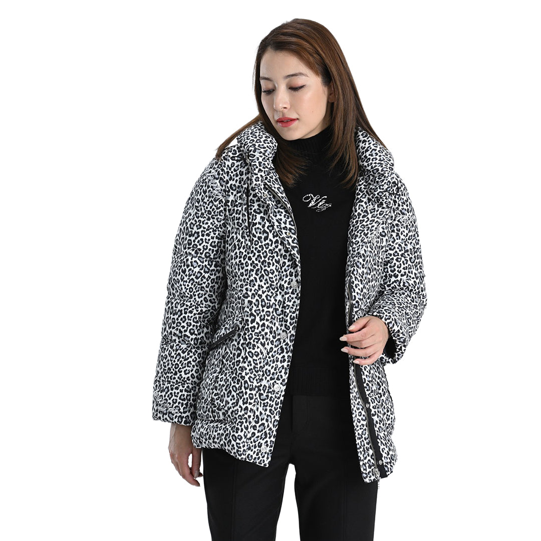 【Lサイズ】レオパード柄　ダウンジャケット　VALENZA　5557714