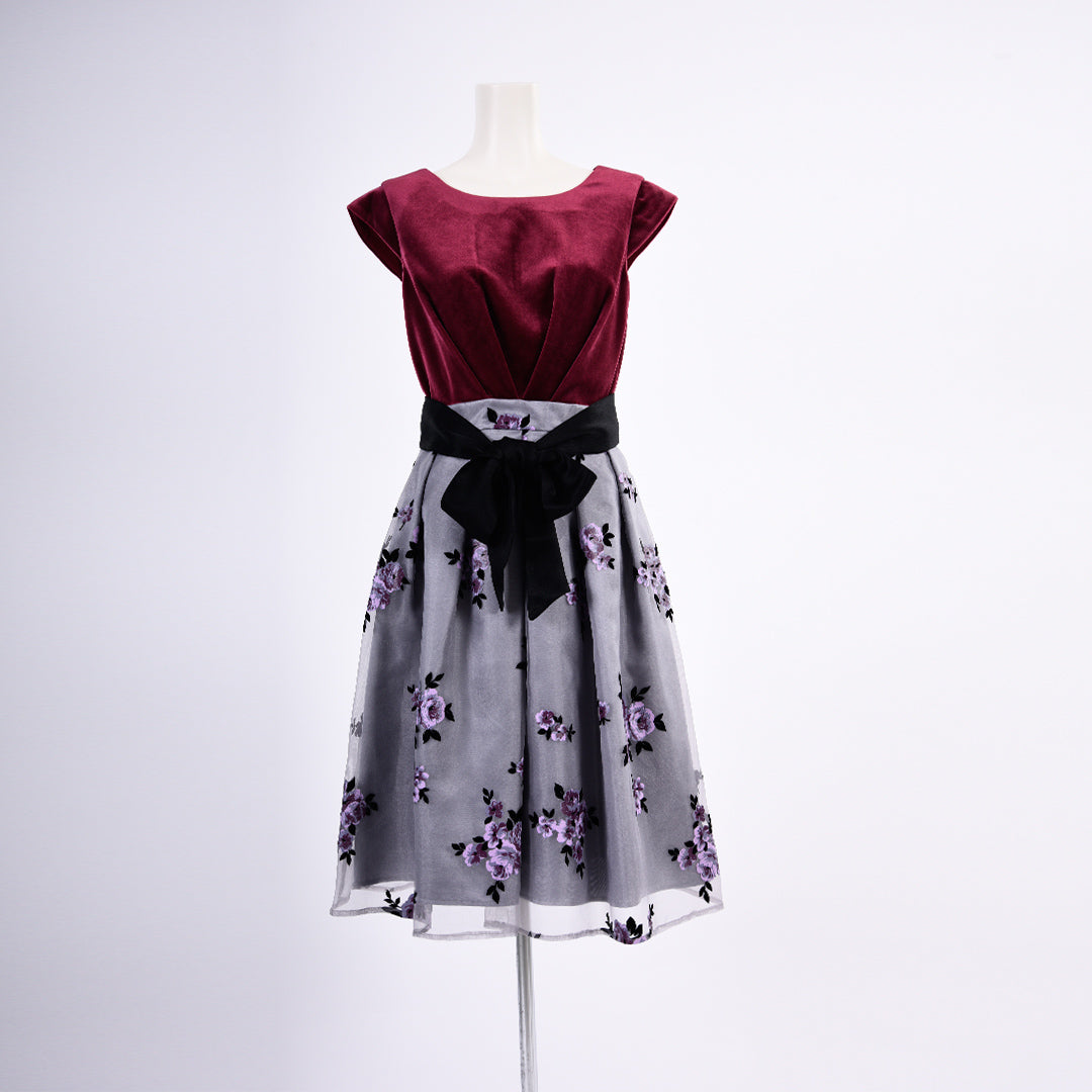 Flocky Print Premium Velor Occasion Dress Dear Princess