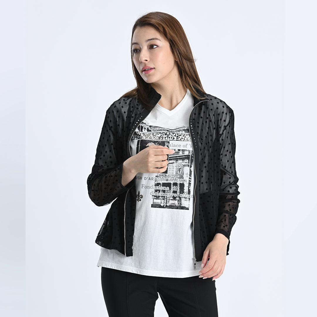 パリの街角プリント　カットソー　VALENZA　5152603