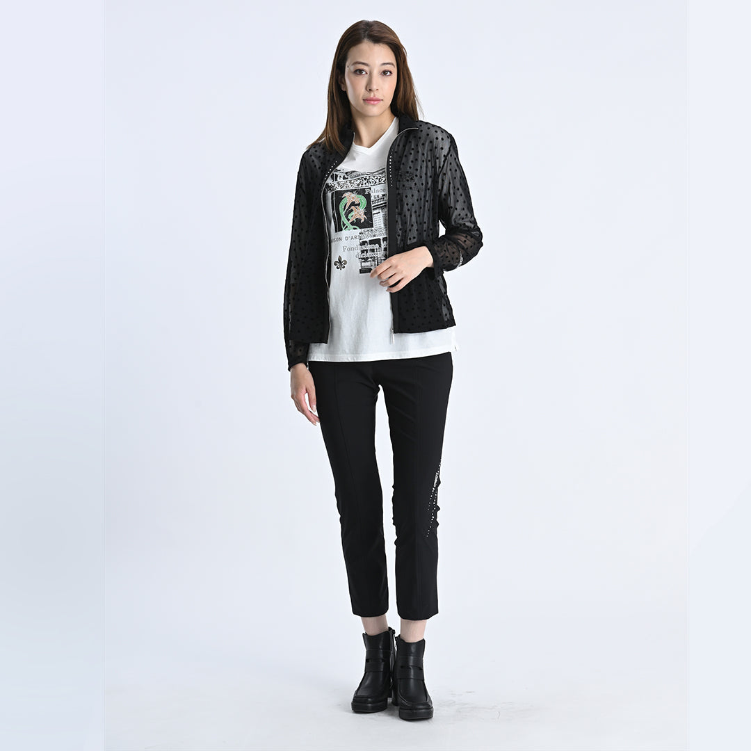 パリの街角プリント　カットソー　VALENZA　5152603