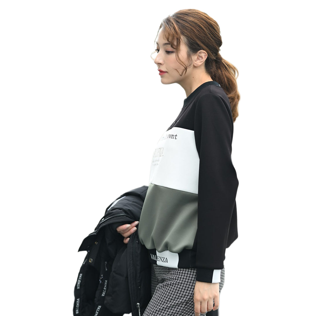 【Lサイズ】フロント切替　ロゴトレーナー　VALENZA　5552701