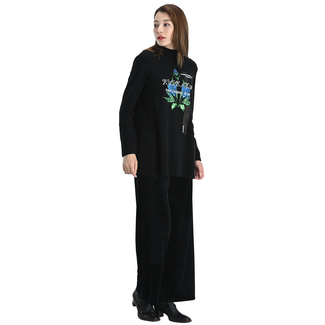 【セットアップ◎】ストライプベロア パンツ　VALENZA home　5356400