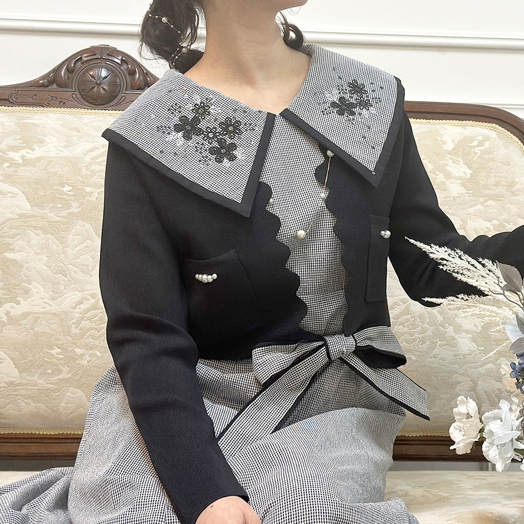 BIG衿刺しゅう フレアワンピース Dear Princess mieux 2049106