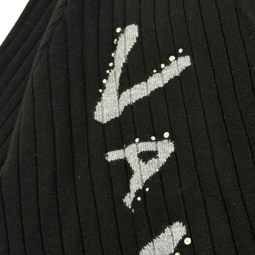 【滑らかタッチ】縦ラインロゴ ニットカーディガン　VALENZA　5153704