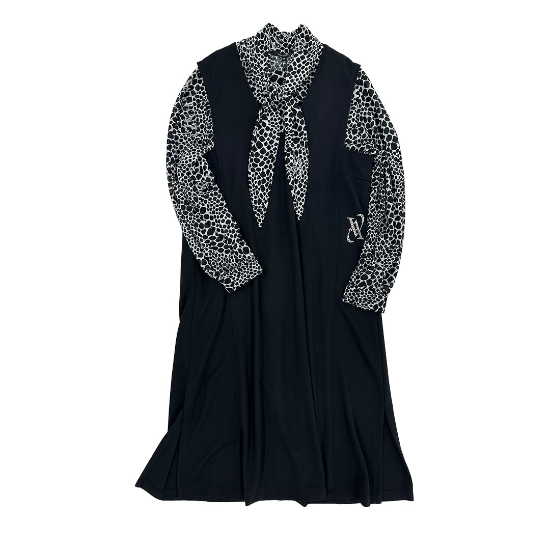 アニマル柄プリント リボンタイ ブラウス　VALENZA　5151602