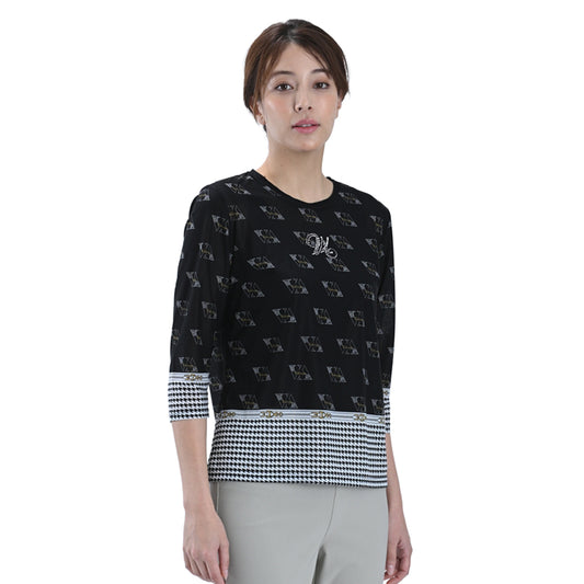 【Lサイズ】7分袖　ロゴプリントカットソー　VALENZA　5562315