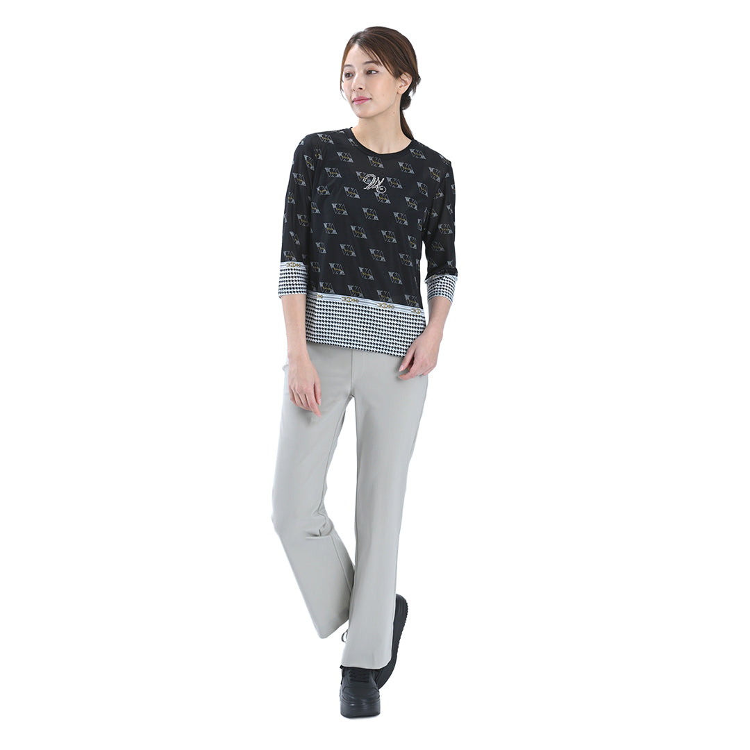 【Lサイズ】7分袖　ロゴプリントカットソー　VALENZA　5562315