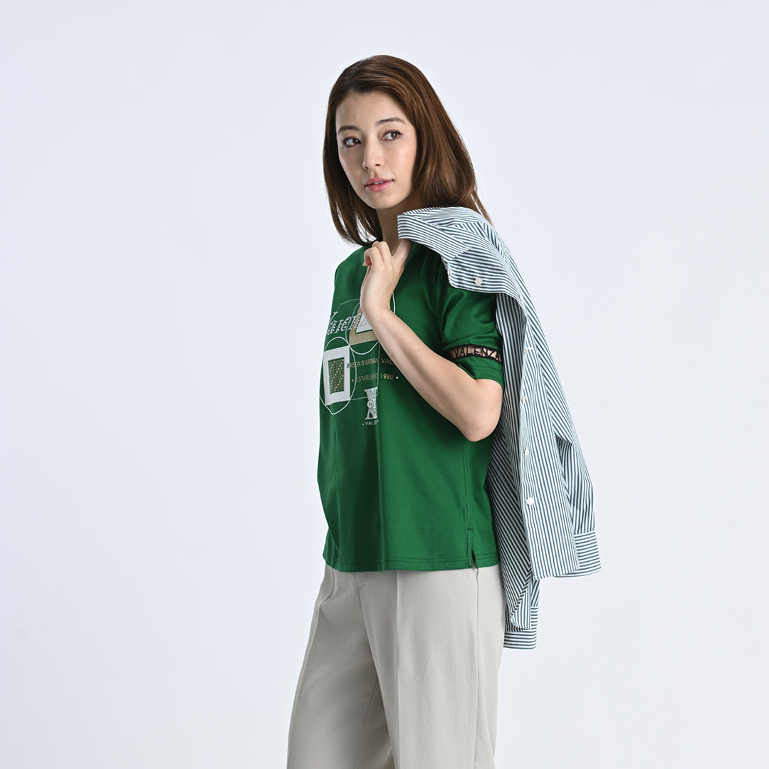 ストライプ　シャツブラウス　VALENZA　5151500