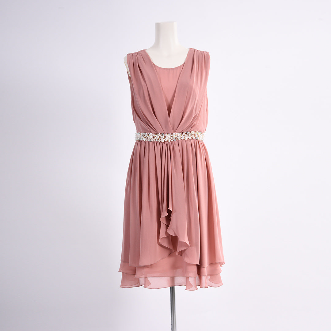 Pleated dress with flower belt Dear Princess 