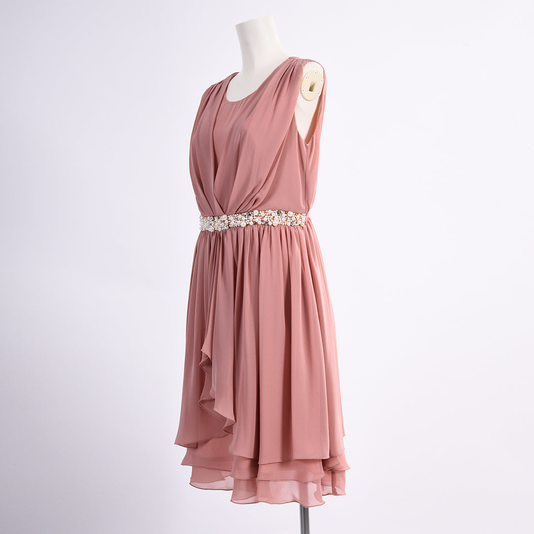 Pleated dress with flower belt Dear Princess 