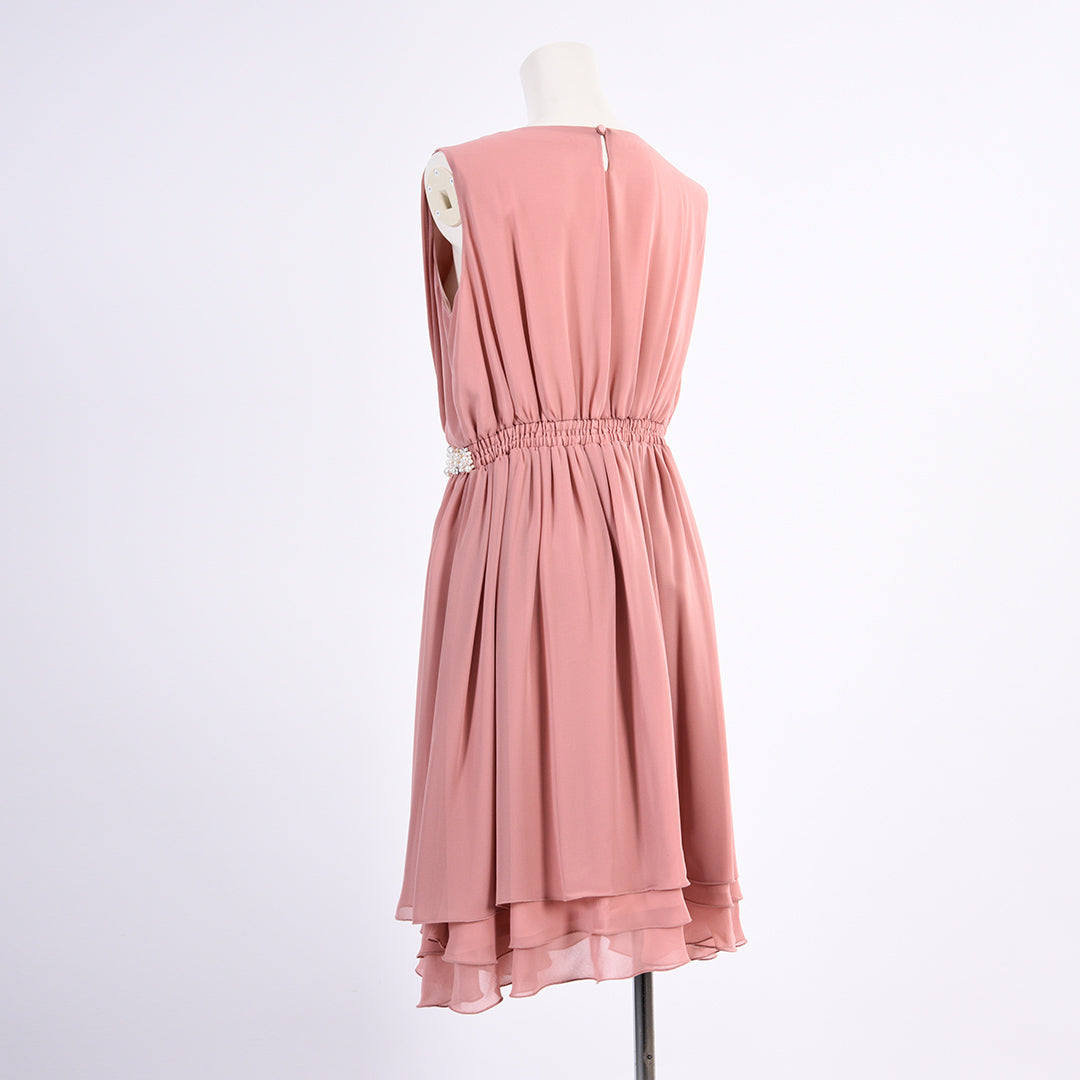 Pleated dress with flower belt Dear Princess 