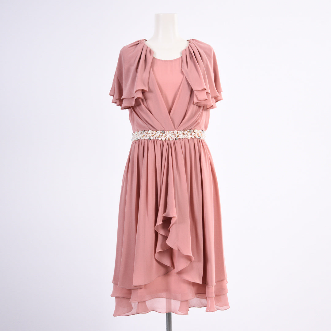 Pleated dress with flower belt Dear Princess 