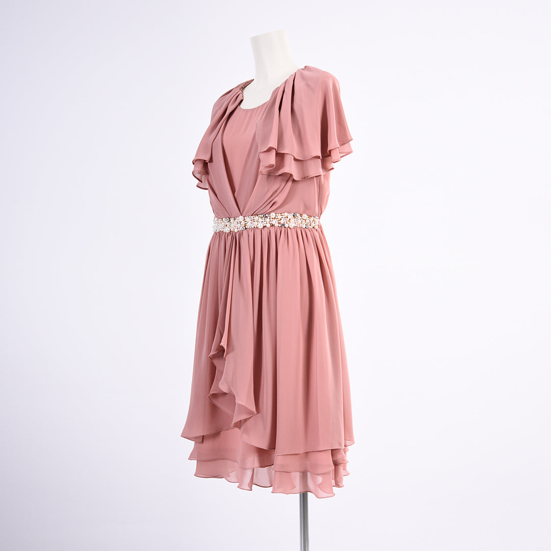 Pleated dress with flower belt Dear Princess 