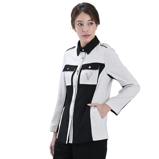 【※予約商品※ 3/20頃順次発送】麻調シャツジャケット　VALENZA　5167400