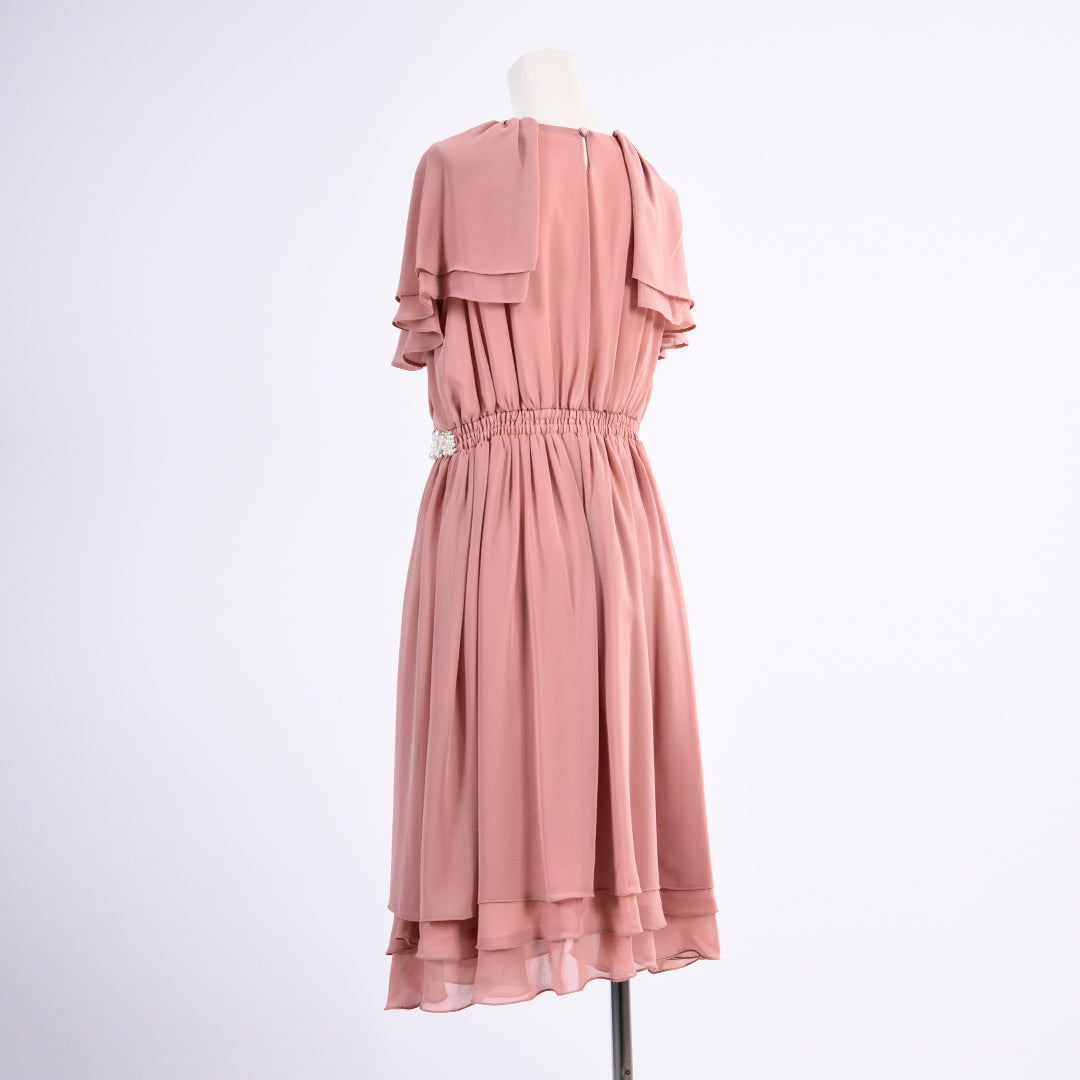 Pleated dress with flower belt Dear Princess 